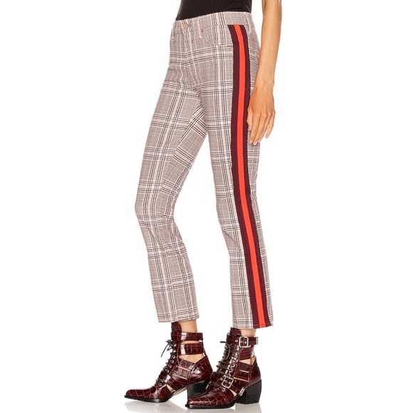 mother insider plaid ankle pants